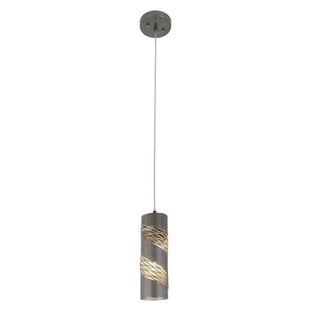 Varaluz Flow 1-Lt Small Cylinder Mini Pendant - Steel 240M01SSL